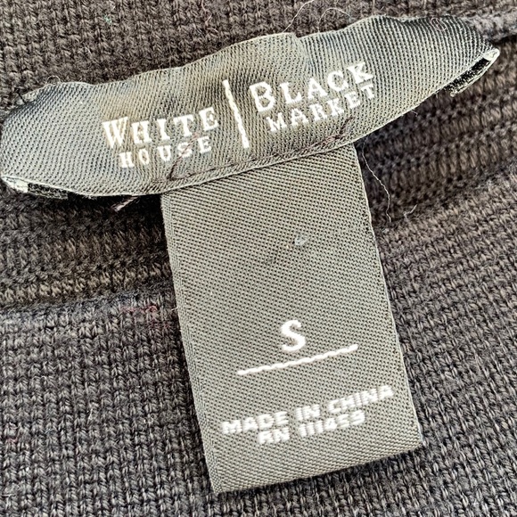 WHBM Knit Black Boatneck Button Sweater Dress S - Picture 6 of 7